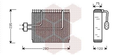 Испаритель, кондиционер 8200V002 VAN WEZEL