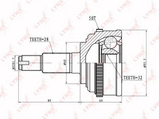 ШРУС CO-3414A LYNXAUTO