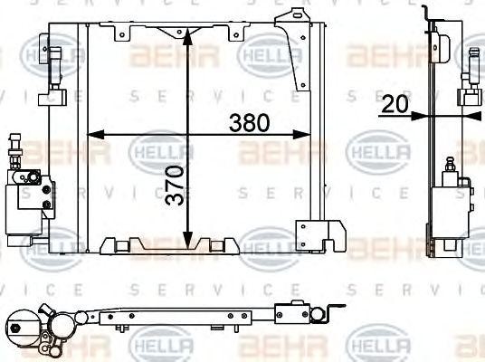 Конденсатор, кондиционер 8FC 351 301-371 HELLA