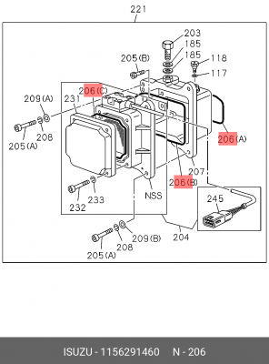 Уплотнительное кольцо, клапанная фо 1-15629-146-0 ISUZU