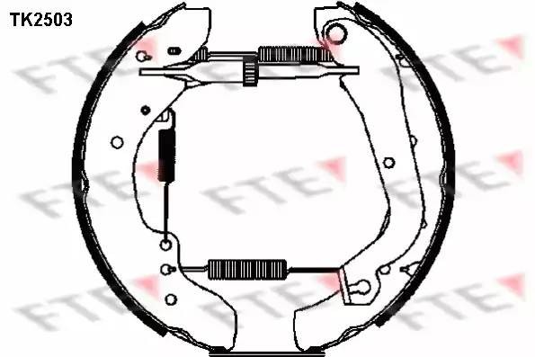 Комплект тормозных колодок TK2503 FTE