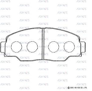 Колодки тормозные дисковые SN650 ADVICS