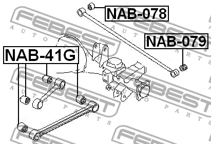 Сайлентблок NAB-41G FEBEST