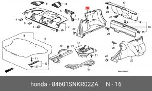 Обшивка багажника 84601SNKR02ZA HONDA