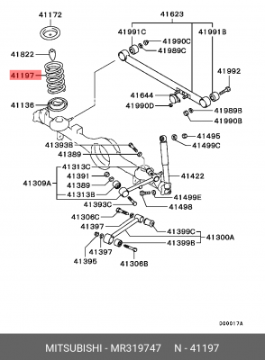 Пружина подвески MR319747 MITSUBISHI