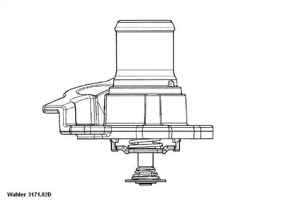 Термостат, охлаждающая жидкость 3171.82D WAHLER