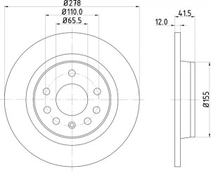 Тормозной диск MDC1560 MINTEX