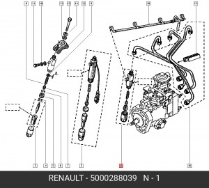 Корпус форсунки 5000288039 RENAULT
