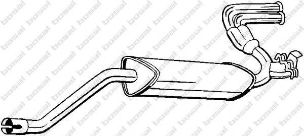 Глушитель выхлопных газов конечный 100391 BOSAL