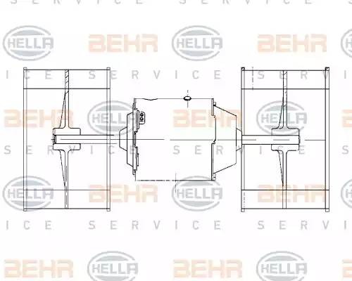 Электродвигатель, вентиляция салона 8EW 009 158-651 HELLA