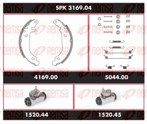 Комплект тормозных колодок SPK316904 REMSA