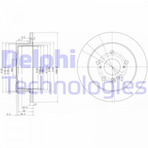 Тормозной диск BG3736 DELPHI