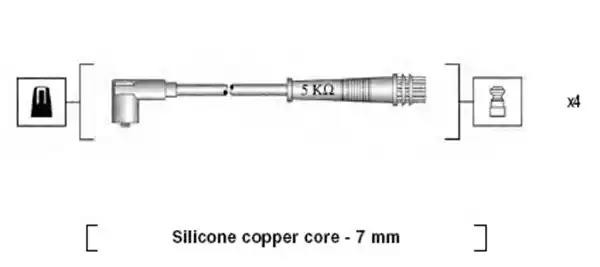 Ккомплект проводов зажигания 941095790617 MAGNETI MARELLI