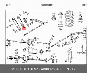 Амортизатор подвески A0003266400 MERCEDES BENZ