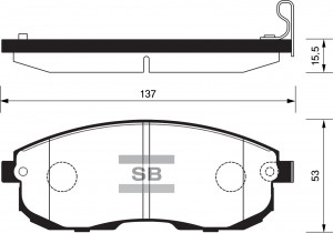 Колодки тормозные дисковые SP1183 SANGSIN