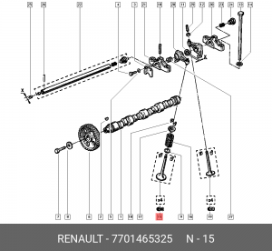 Клапан впускной 7701465325 RENAULT