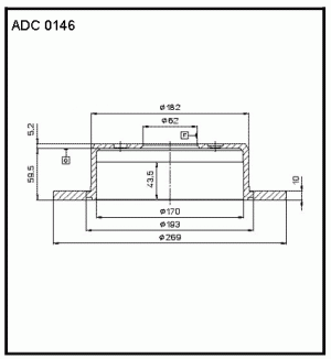 Диск тормозной ADC0146 ALLIED NIPPON