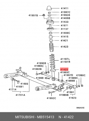 Амортизатор MB515413 MITSUBISHI