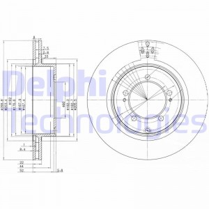 Тормозной диск BG3811 DELPHI