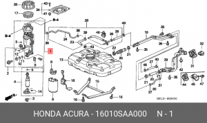 Топливный фильтр 16010SAA000 HONDA