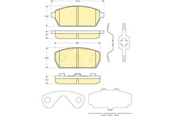 Комплект тормозных колодок, диско 6132349 GIRLING