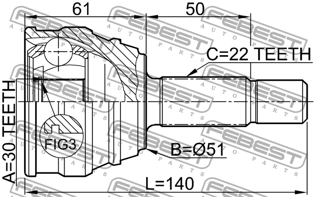 ШРУС 2310-011 FEBEST