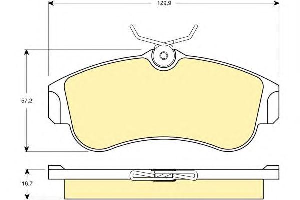 Комплект тормозных колодок, диско 6132711 GIRLING
