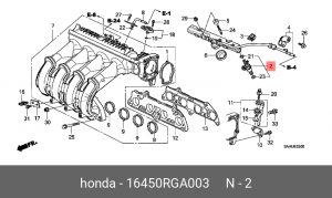Форсунка топливная 16450RGA003 HONDA