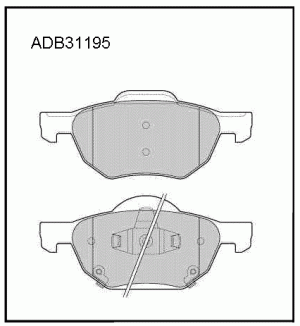 Колодки тормозные дисковые ADB31195 ALLIED NIPPON
