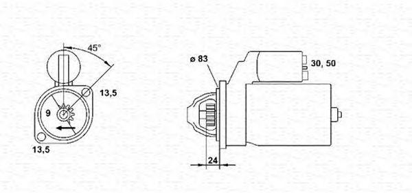 Стартер 943252281010 MAGNETI MARELLI