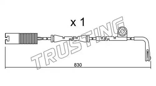 Сигнализатор, износ тормозных колодок SU.104 TRUSTING