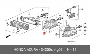 Габаритные огни 34300SH4G03 HONDA
