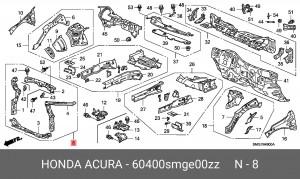 Панель передняя 60400SMGE00ZZ HONDA