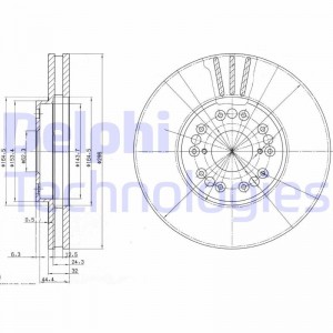Тормозной диск BG2829 DELPHI