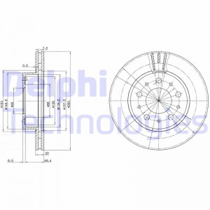 Тормозной диск BG2425 DELPHI