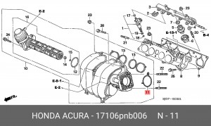 Прокладка, выпускной трубопровод 17106PNB006 HONDA