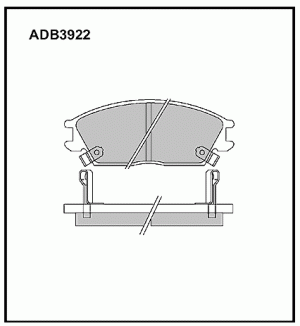 Колодки тормозные дисковые ADB3922 ALLIED NIPPON