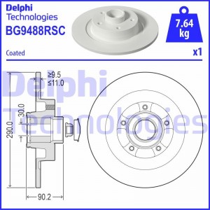 Комплект подшипника ступицы колеса BK1171 DELPHI