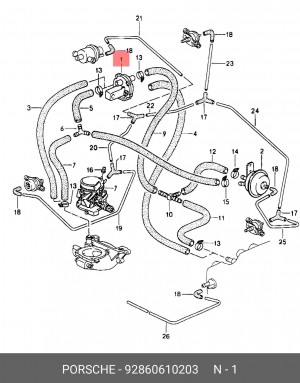 Заслонка дополнительной подачи воздуха 928 606 102 03 PORSCHE