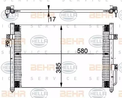 Конденсатор, кондиционер 8FC 351 302-231 HELLA