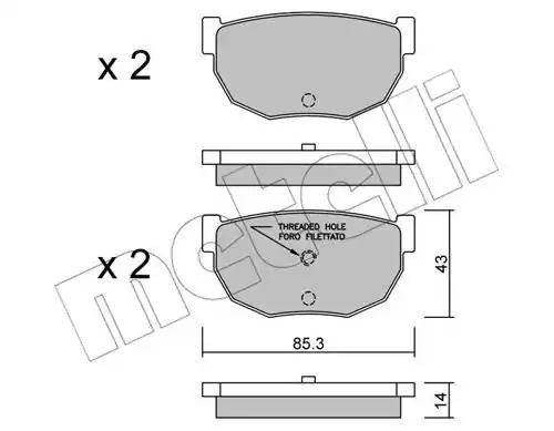 Комплект тормозных колодок, диско 22-0492-0 METELLI