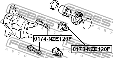 Втулка направляющая тормозного суппорта 0174-NZE120F FEBEST