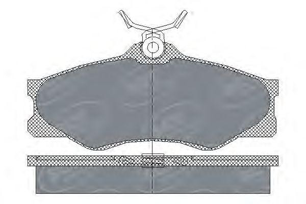 Комплект тормозных колодок, диско SP140 SCT