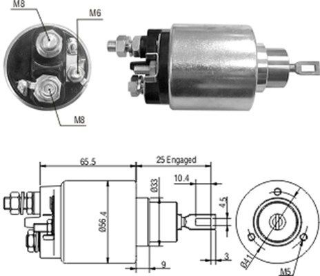 Тяговое реле, стартер 940113050052 MAGNETI MARELLI