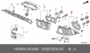 Фонарь задний 33501SEAJ51 HONDA