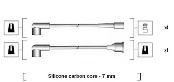 Ккомплект проводов зажигания 941154010742 MAGNETI MARELLI