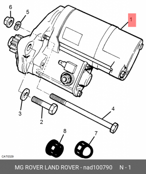 Стартер NAD100790 MG ROVER LAND ROVER