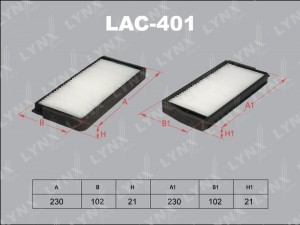 Фильтр салона LAC-401 LYNXAUTO