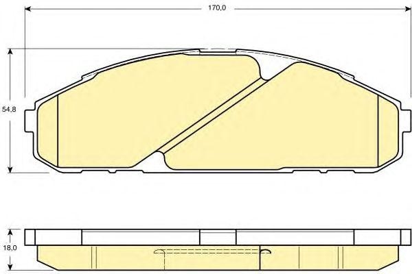Комплект тормозных колодок, диско 6133949 GIRLING