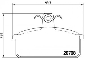 Комплект тормозных колодок, диско P 23 018 BREMBO